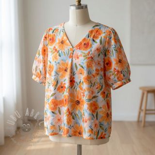 Pamuk VOILE Sarah flowers digital print