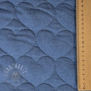 Prošivena tkanina DENIM Hearts