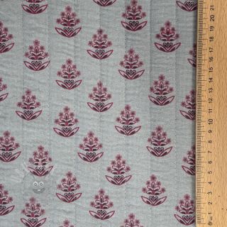 Tetra Tkanina/Muslin STEPPED Flowers mauve