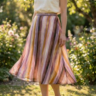 Viskoza RADIANCE Stripes lavender digital print