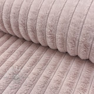 Umjetno krzno Stripes Luxe old rose