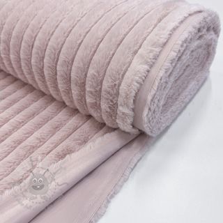Umjetno krzno Stripes Luxe old rose