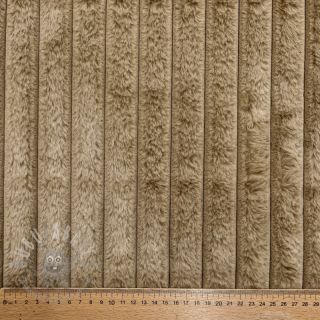 Umjetno krzno Stripes Luxe beige