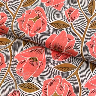 Pamuk VOILE Timi flowers