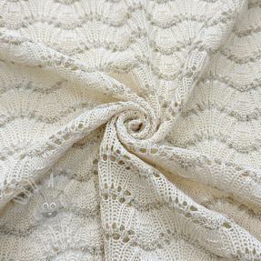 Pletenina jacquard LUREX ecru