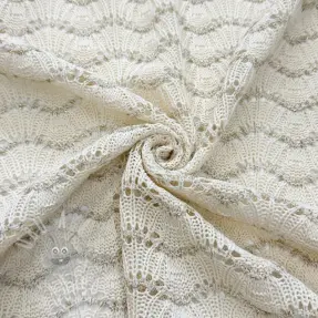 Pletenina jacquard LUREX ecru