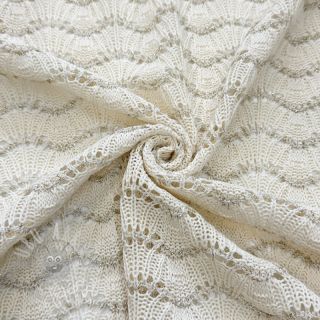 Pletenina jacquard LUREX ecru