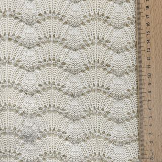 Pletenina jacquard LUREX ecru