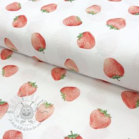 Tetra Tkanina/Muslin Strawberries digital print