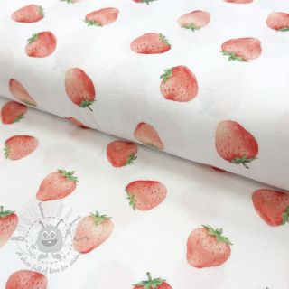 Tetra Tkanina/Muslin Strawberries digital print