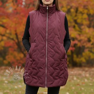 Prošivena tkanina ZIG ZAG aubergine