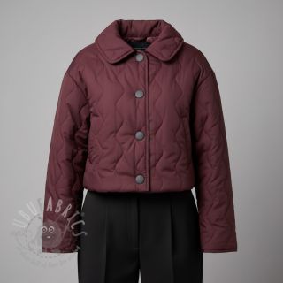 Prošivena tkanina ZIG ZAG aubergine