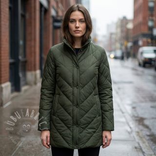 Prošivena tkanina ZIG ZAG army green