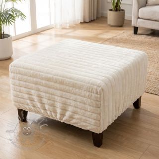 Umjetno krzno Stripes Luxe ecru