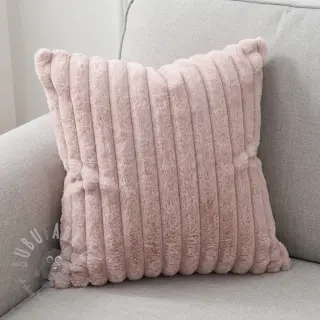 Umjetno krzno Stripes Luxe old rose