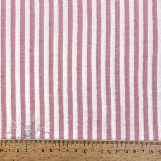 Tetra Tkanina/Muslin YARN DYED Summer stripe rose