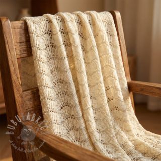 Pletenina jacquard LUREX ecru