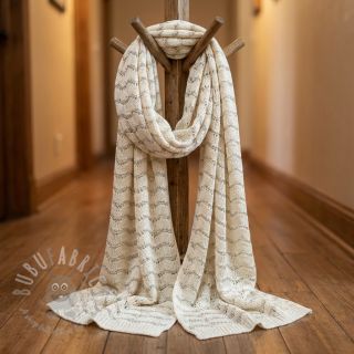 Pletenina jacquard LUREX ecru