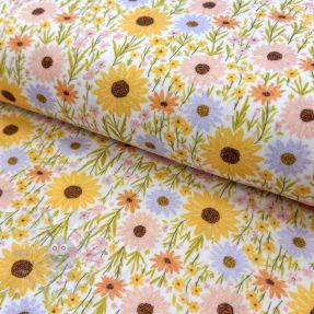 Tetra Tkanina/Muslin Flowers Hot summer digital print