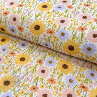 Tetra Tkanina/Muslin Flowers Hot summer digital print