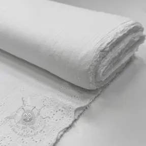 Tetra Tkanina/Muslin BORDER Helene white