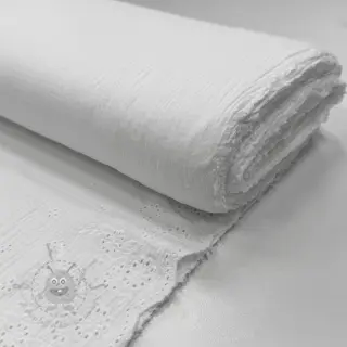 Tetra Tkanina/Muslin BORDER Helene white