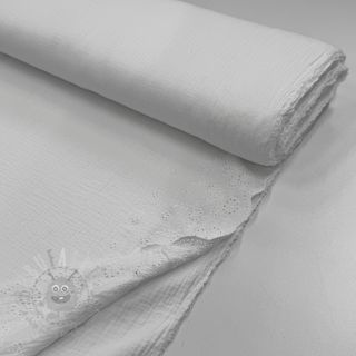 Tetra Tkanina/Muslin BORDER Helene white