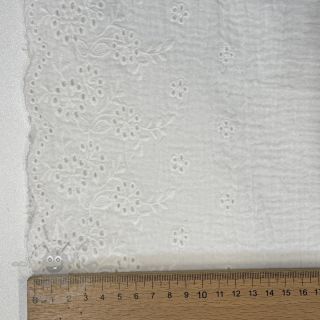 Tetra Tkanina/Muslin BORDER Helene white