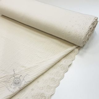 Tetra Tkanina/Muslin BORDER Helene natural