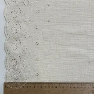Tetra Tkanina/Muslin BORDER Helene natural