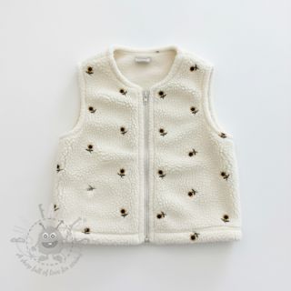 Tkanina za kapute TEDDY JACQUARD EMBROIDERY Sunflower