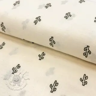 Tetra Tkanina/Muslin EMBROIDERY Cactus SIMPLY NATURAL