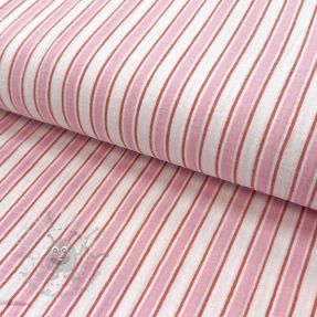 Tetra Tkanina/Muslin YARN DYED Stripe in stripe pink