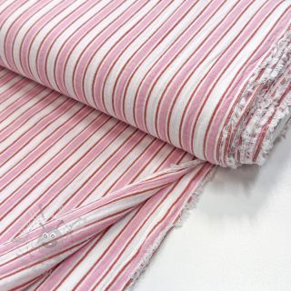 Tetra Tkanina/Muslin YARN DYED Stripe in stripe pink