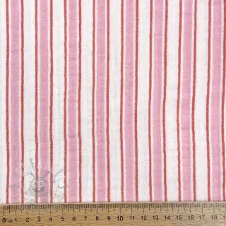 Tetra Tkanina/Muslin YARN DYED Stripe in stripe pink