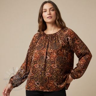 Viskoza SATIN Abstract flow digital print