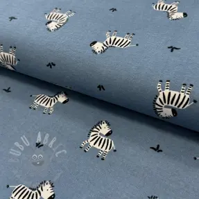 Pamuk FLANNEL Zebras blue