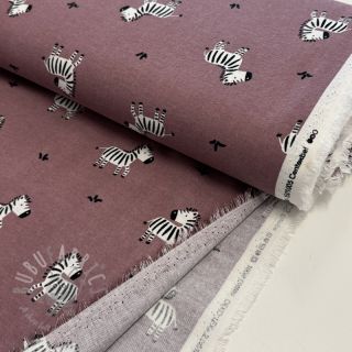 Pamuk FLANNEL Zebras mauve