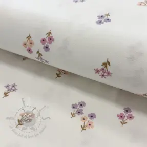 Pamuk FLANNEL Flowers white