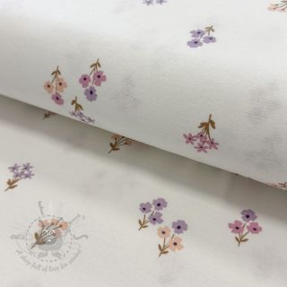 Pamuk FLANNEL Flowers white