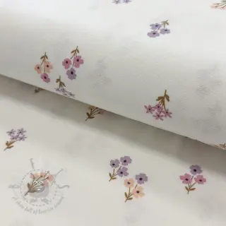 Pamuk FLANNEL Flowers white