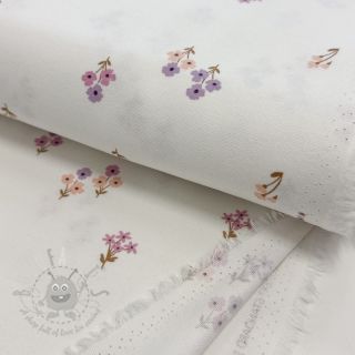 Pamuk FLANNEL Flowers white