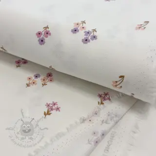 Pamuk FLANNEL Flowers white