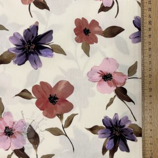 Pamuk VISCOSE Flowers offwhite digital print