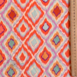 Viskoza RADIANCE Abstract orange digital print