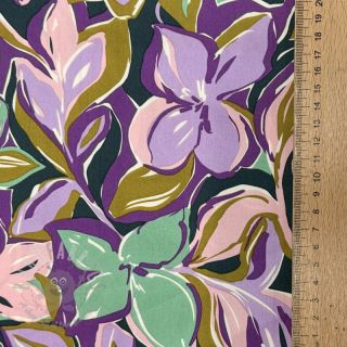 Pamuk VISCOSE Flowers cobalt