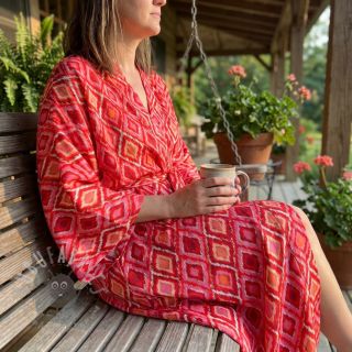 Viskoza RADIANCE Abstract red digital print