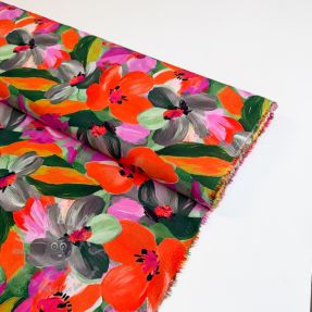 Viskoza ECOVERO Flowers multi digital print