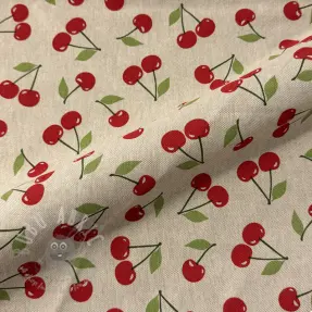Dekorativna tkanina Linenlook premium Cherry Happy Joy