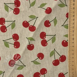 Dekorativna tkanina Linenlook premium Cherry Happy Joy